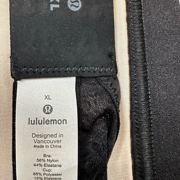 lululemon athletica Sheer Black Leaf Pattern Bralette-no tag but never been used - Picture 6 of 7